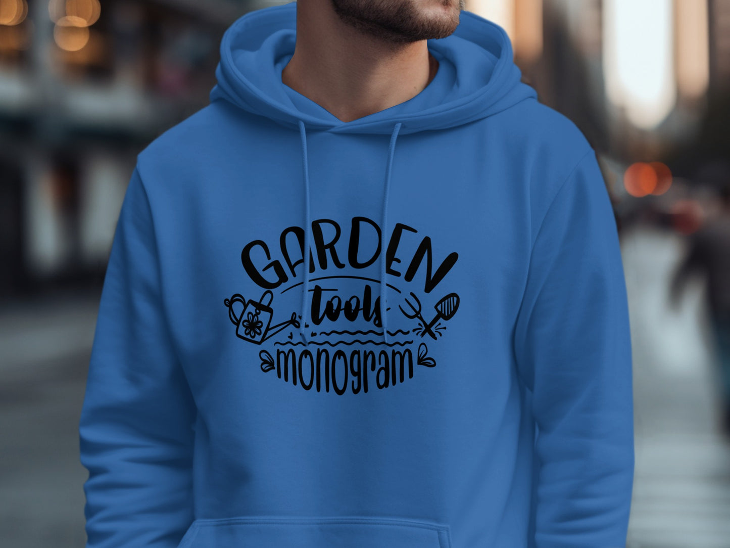 Garden Tool Monogram Hoodie with Stylish Graphic