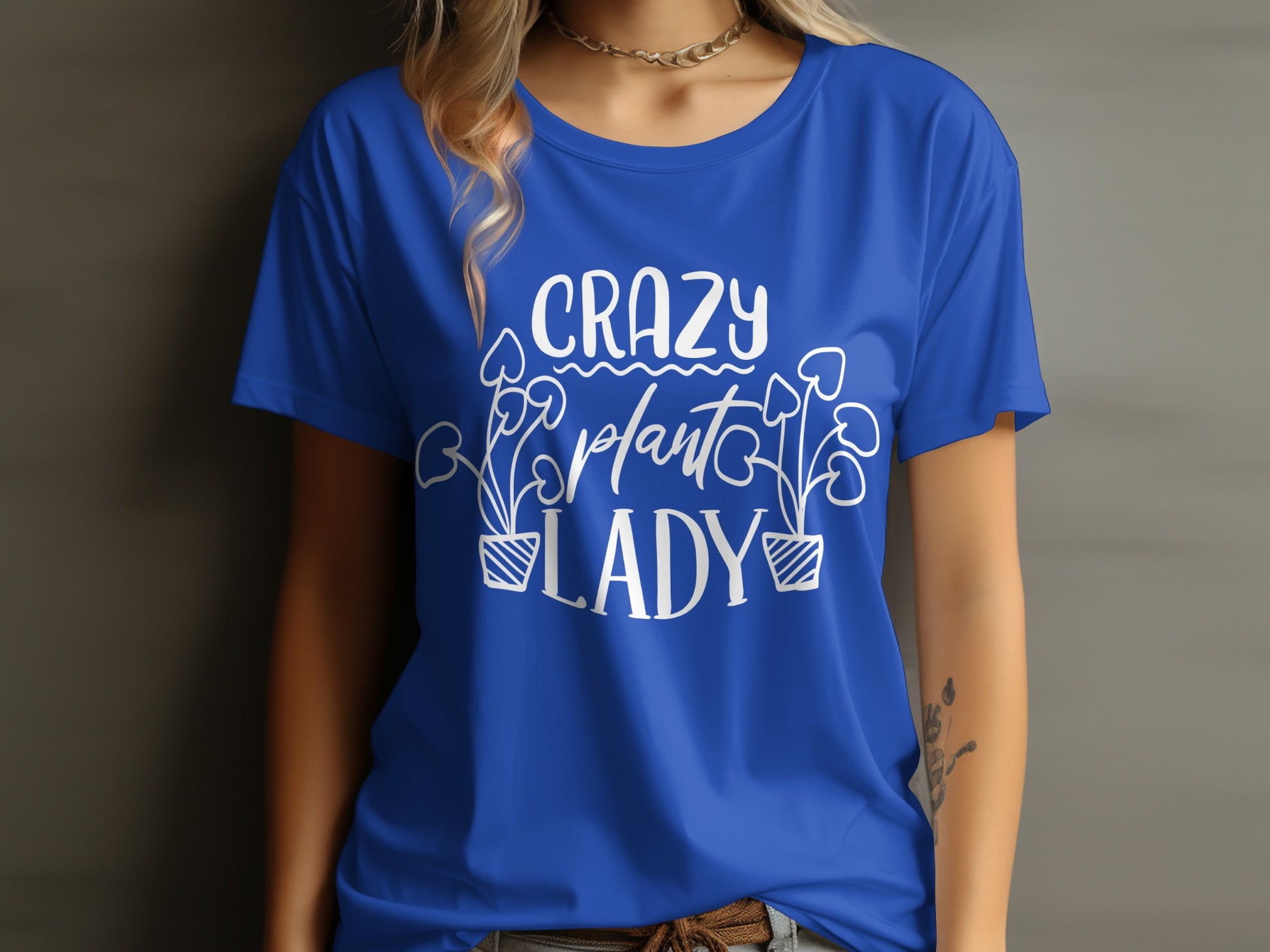 Crazy Plant Lady Graphic Tee Shirt