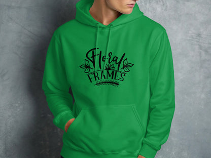 Floral Frames Graphic Design Hoodie
