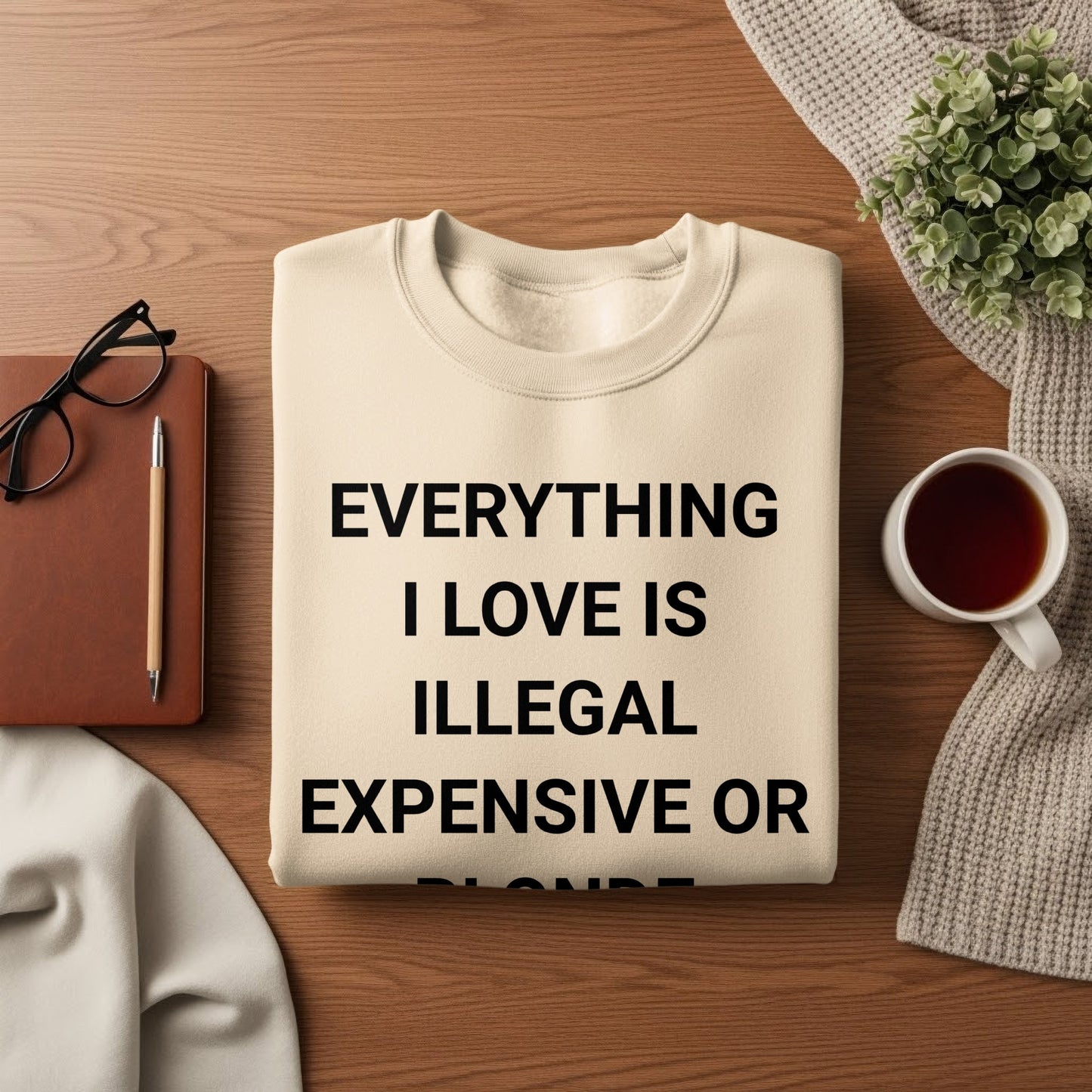 Everything I Love Is Illegal Expensive or Blonde product
