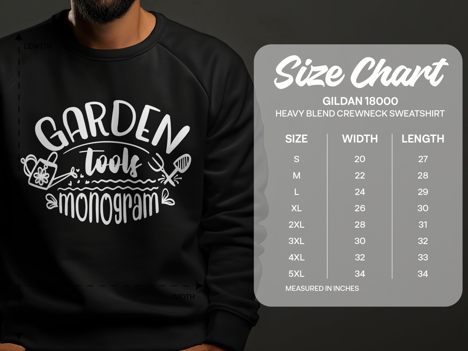 Garden Tools Monogram Heavy Blend Crewneck Sweatshirt