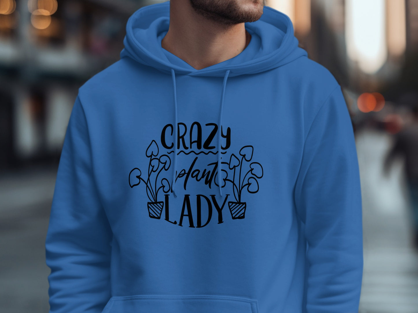 Crazy Plant Lady Hoodie Casual Graphic Top