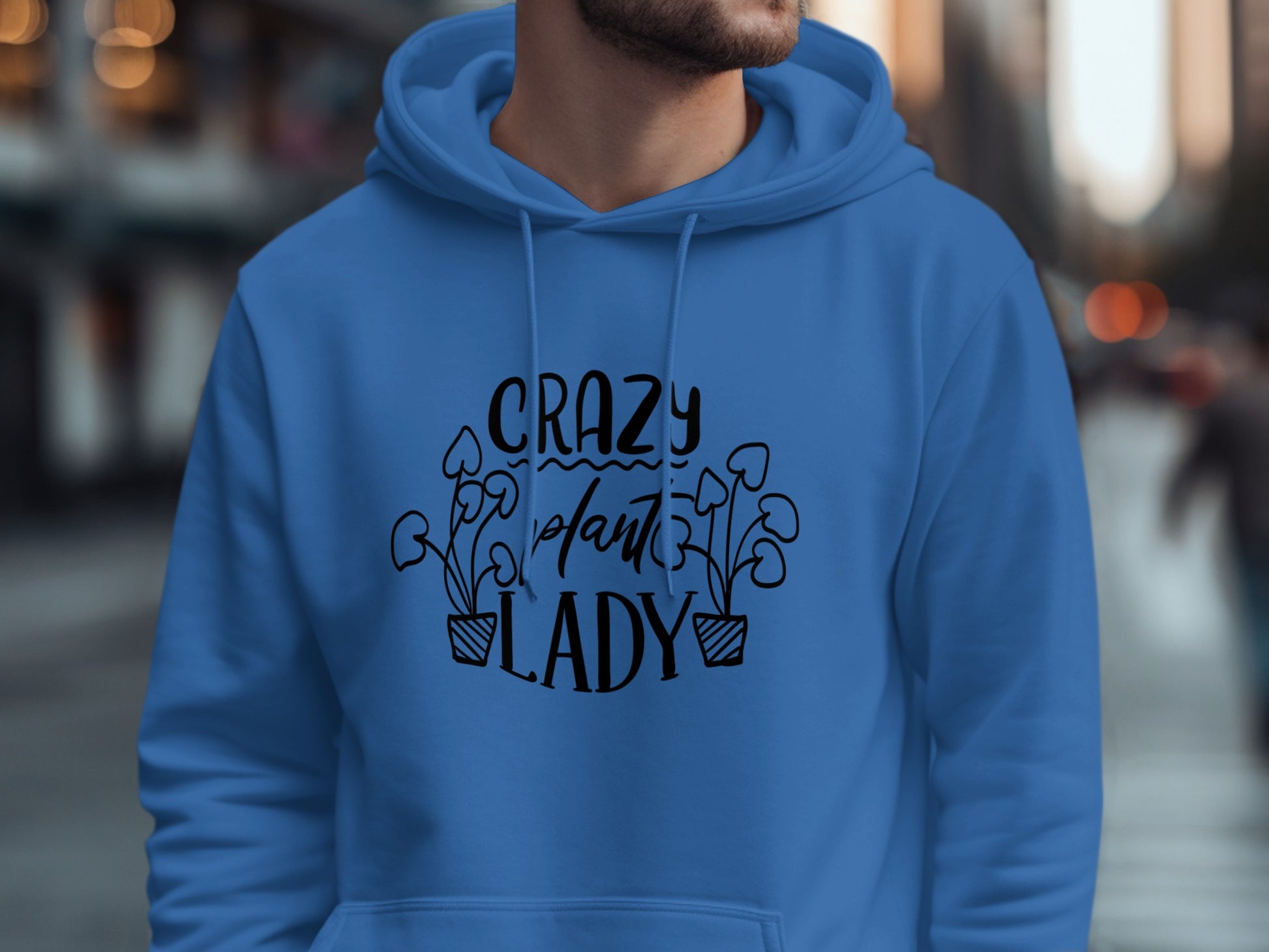 Crazy Plant Lady Hoodie Casual Graphic Top