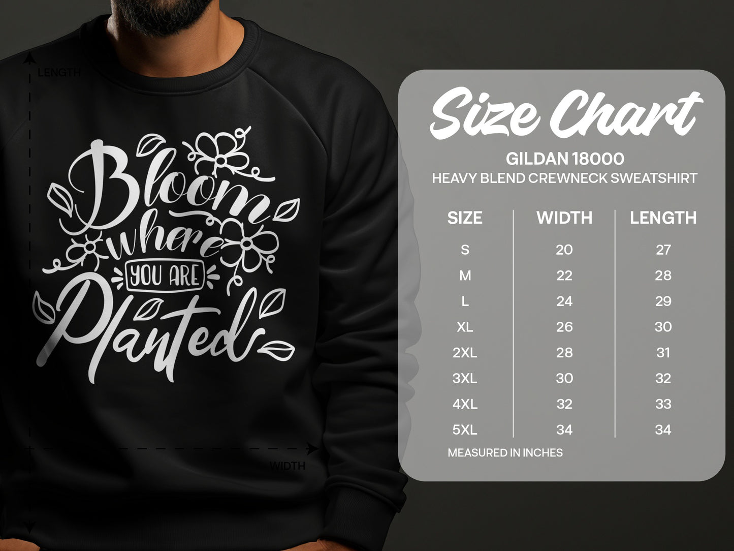 Bloom Where You Are Planted Heavy Blend Sweatshirt