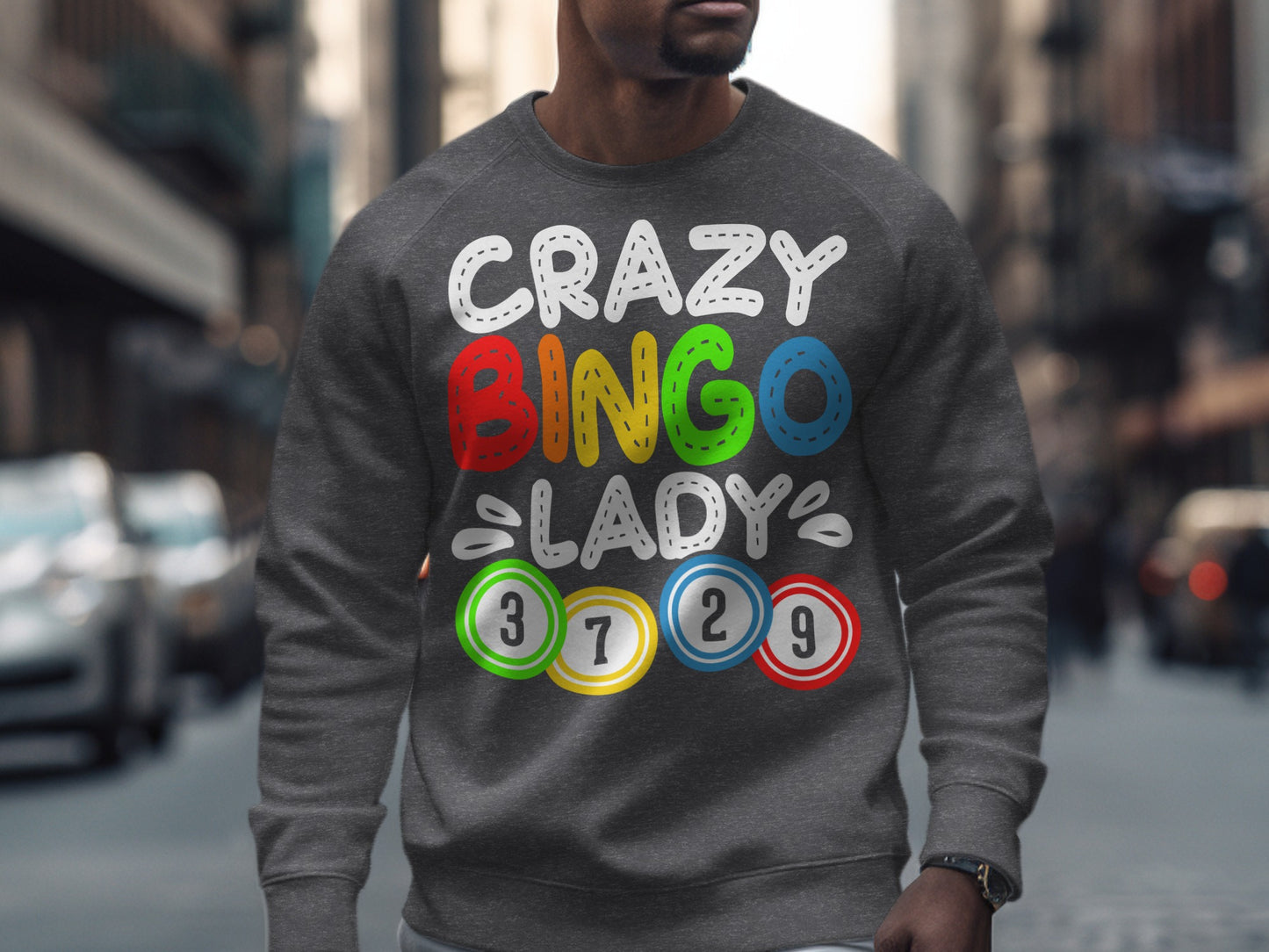 Crazy Bingo Lady Unique Long Sleeve Apparel