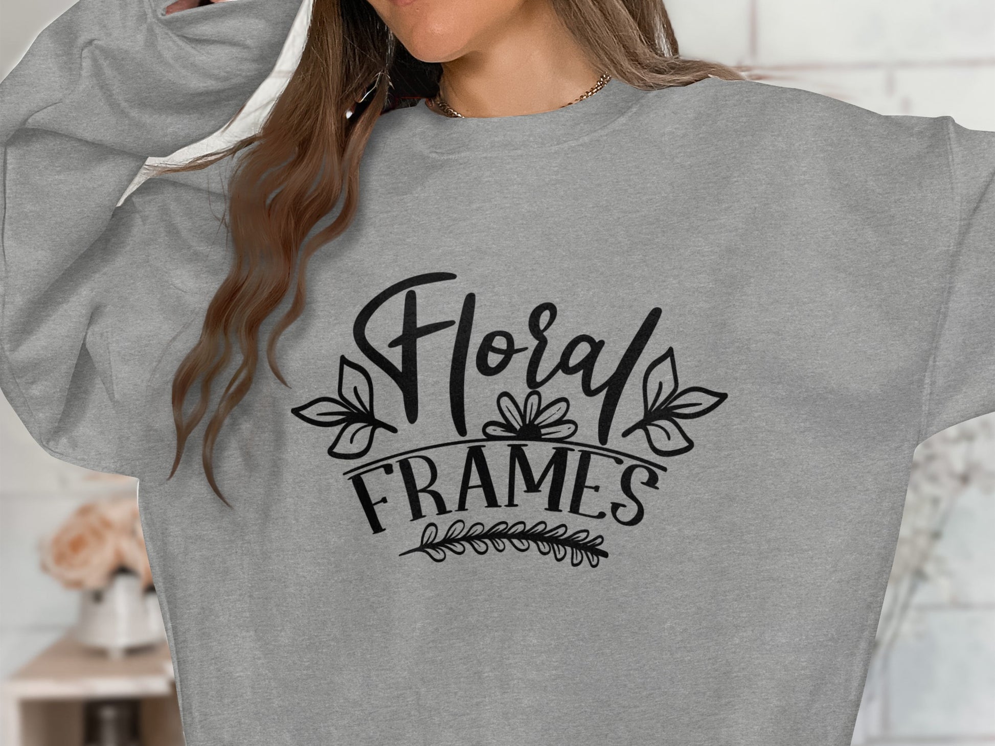 Floral Frames Graphic Casual Sweatshirt Product