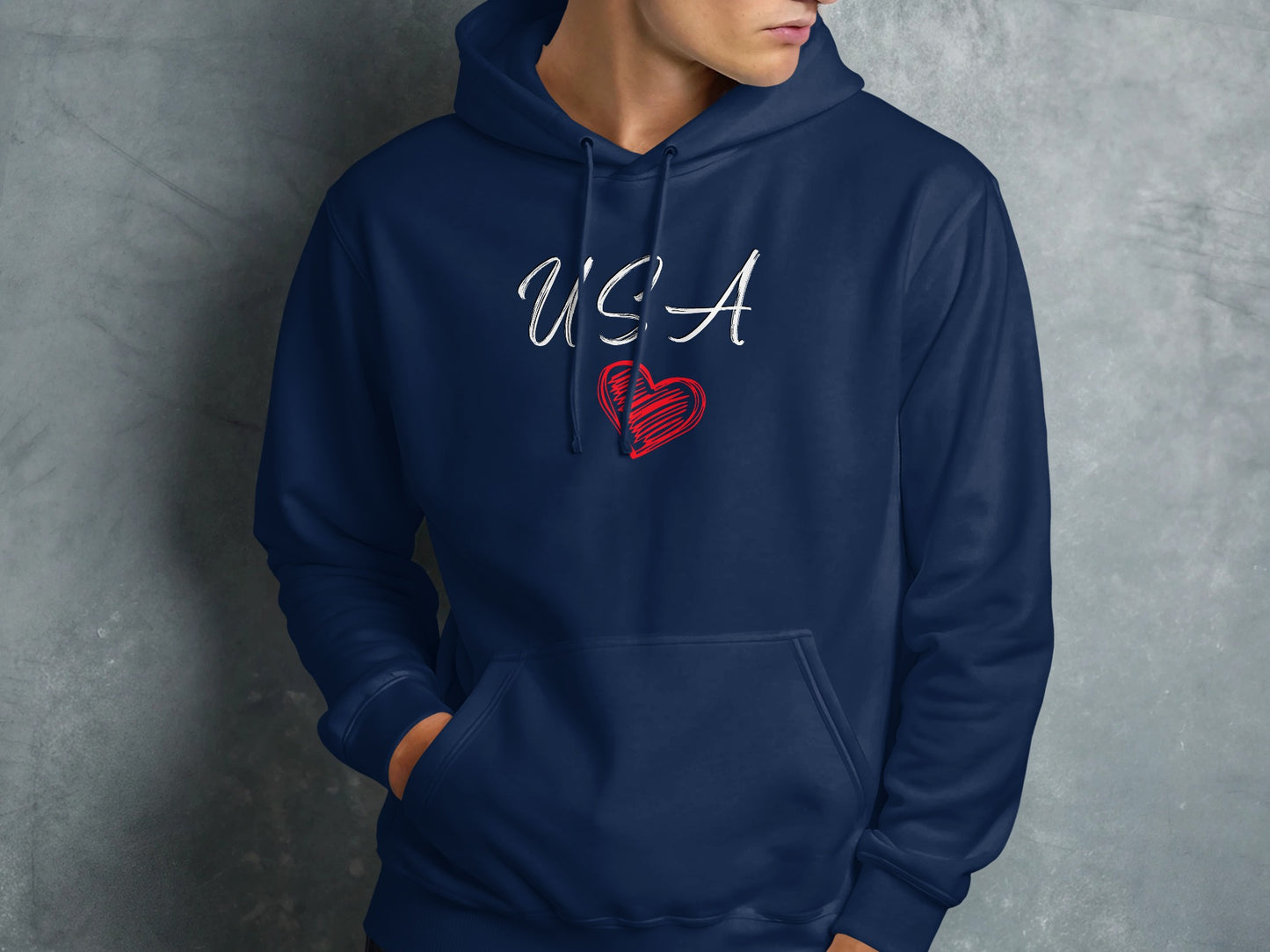 USA Heart Design Hoodie Great Gift Idea for Patriot