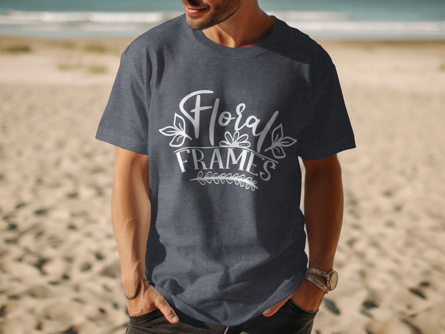 Floral Frames Graphic Design T-Shirt Product