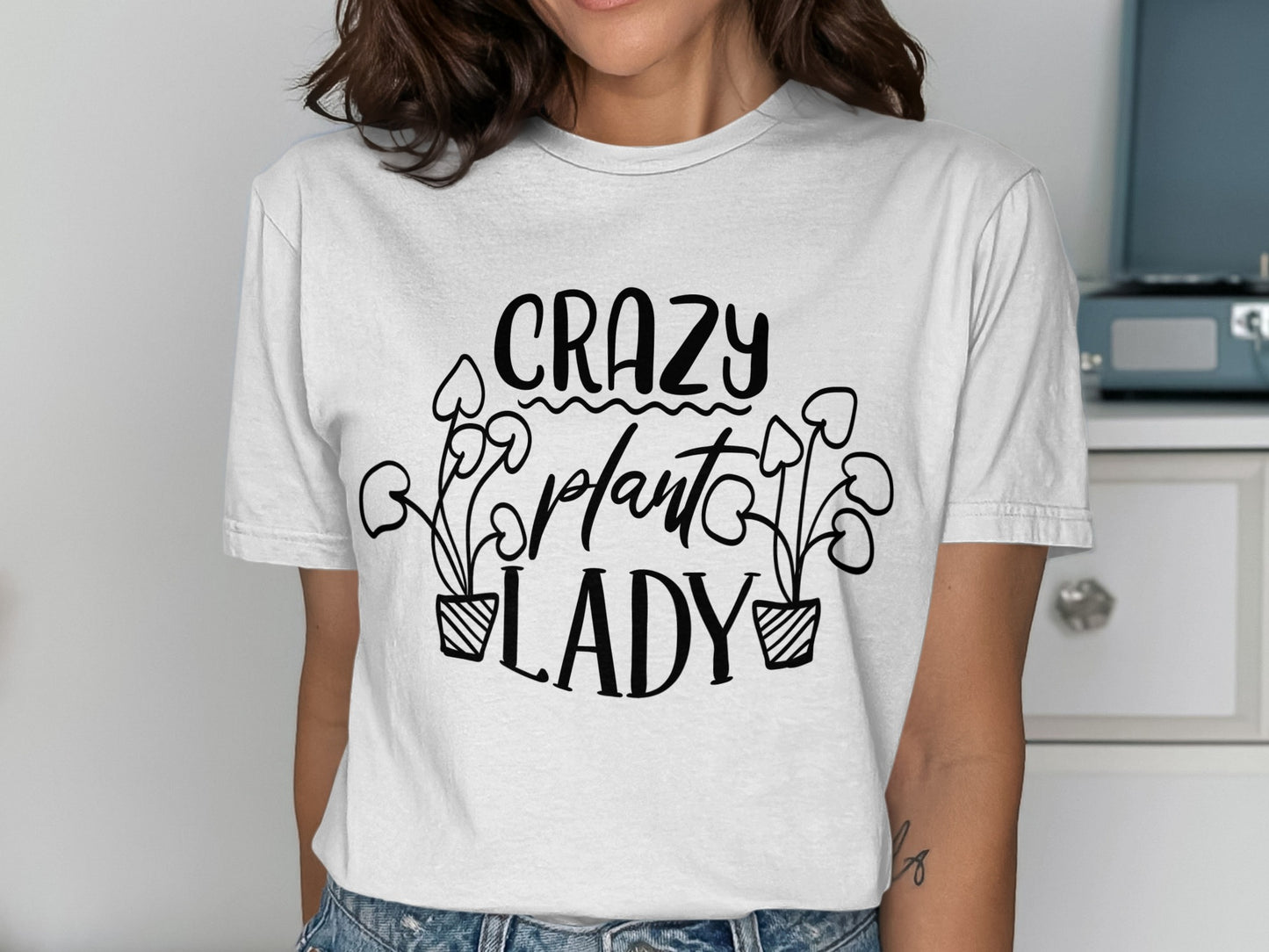 Crazy Plant Lady Graphic Tee Shirt for Women