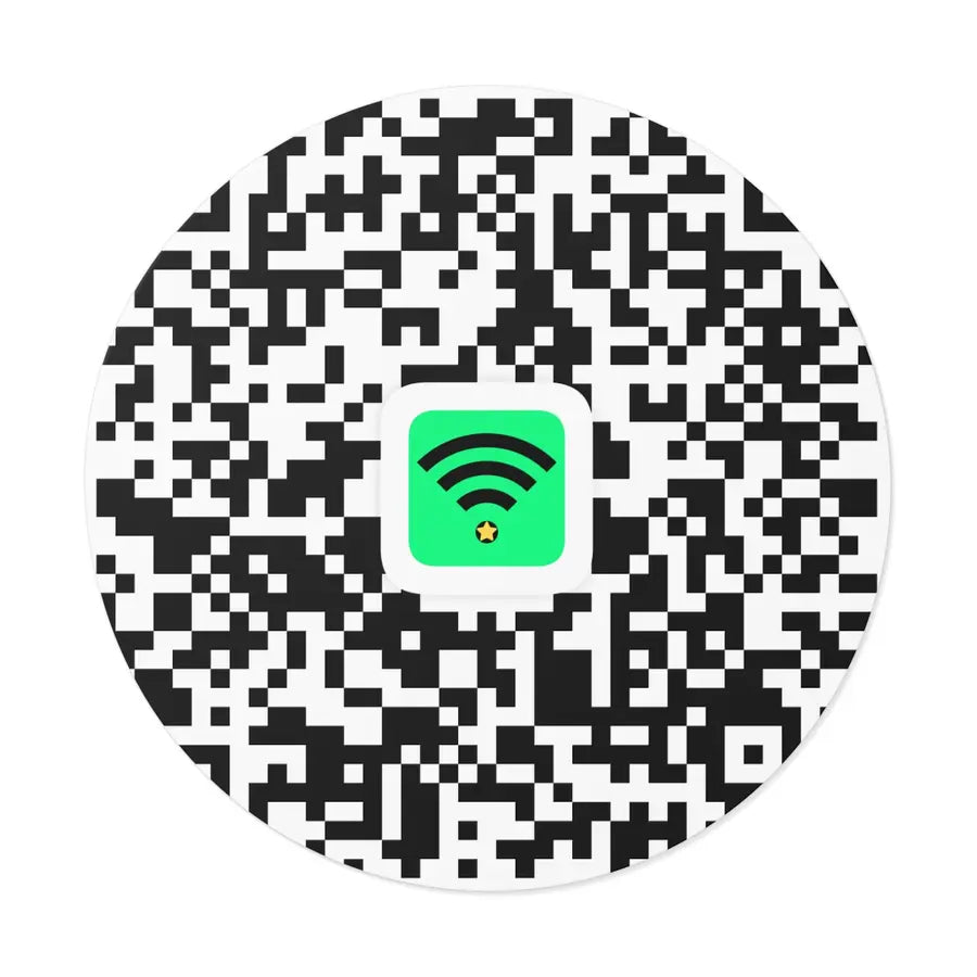 Adesivo QR Code Tondo WiFi Ristorante - Vinile Compatto