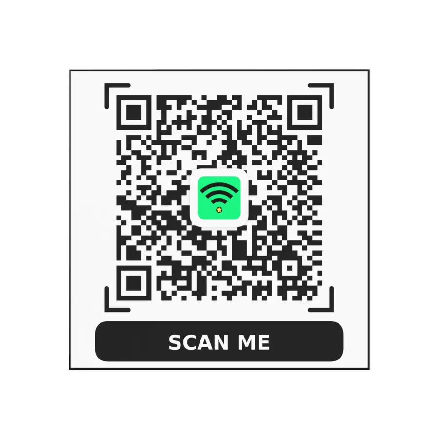 Calamita QR Code WiFi Ristorante - da Banco o Frigorifero