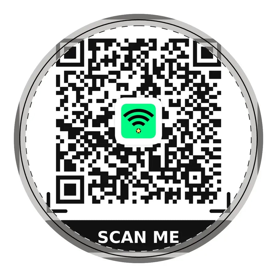Insegna in Legno QR Code WiFi Ristorante - da Appendere